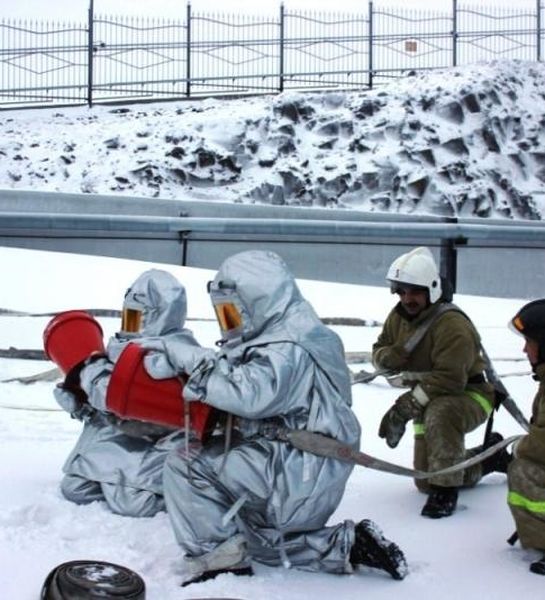 На Анадырской газомоторной ТЭЦ на Чукотке прошли пожарно-тактические учения