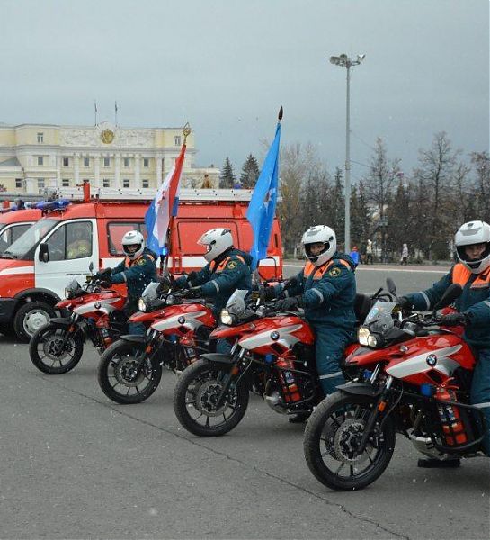 В столице Мордовии состоялся автопробег пожарно-спасательной техники