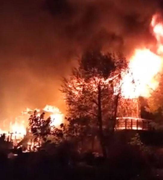 Крупный пожар под Воронежем уничтожил 20 дачных домов