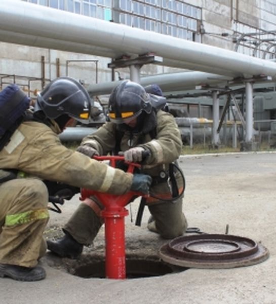 Забайкальские пожарные провели учение на базе читинской ТЭЦ-1