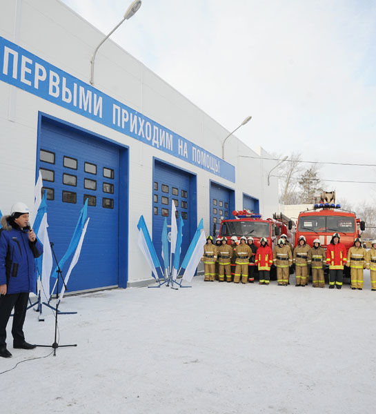 На Омском нефтезаводе открыто новое здание пожарной части