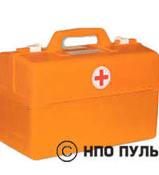 Комплект медицинский для оказания первой помощи пострадавшим при пожаре в образовательных учреждениях (пластиковый саквояж)