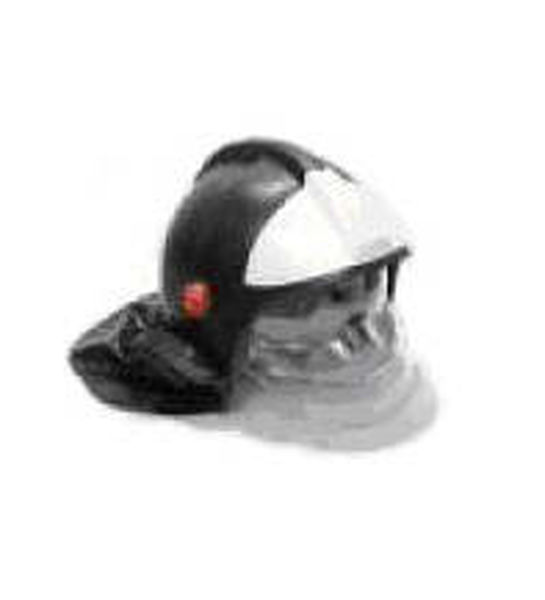 Шлем-каска пожарного ШКПС с пелериной (черная)