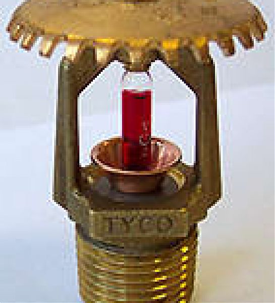 Спринклер пенно-водяной быстродействующий TYCO TY3131 (бронза, К=80, колба 3 мм) розеткой вверх