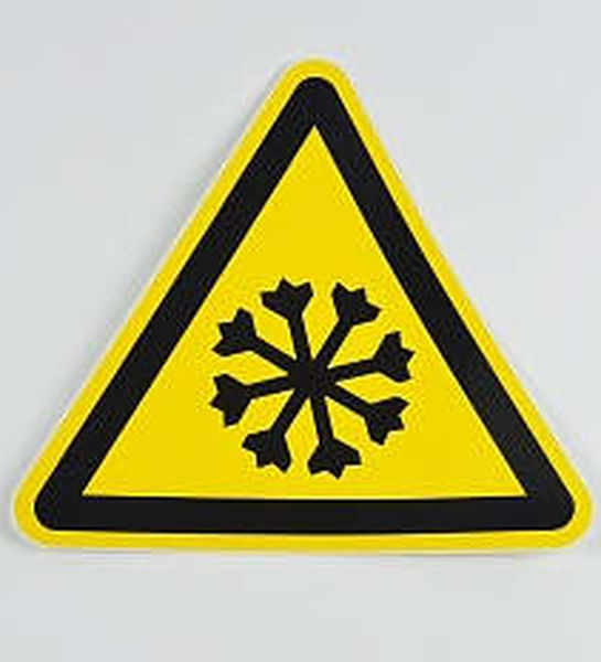 Знак 'Осторожно. Холод' (ГОСТ Р 12.4.026-2001) 200х200х200 мм