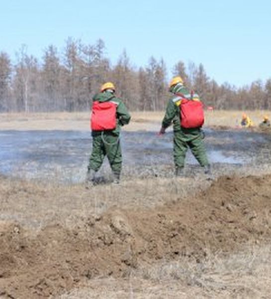В Верхневилюйском районе Якутии проведены учения по тушению лесных пожаров